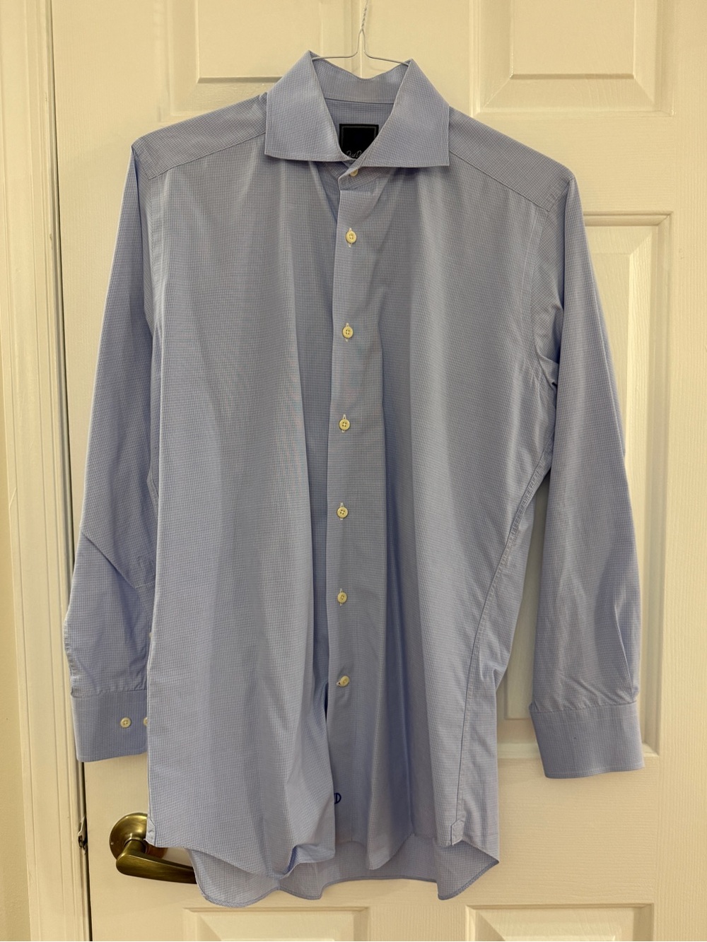 David Donahue Light Blue Men’s Dress Shirt - Classic Button-Down